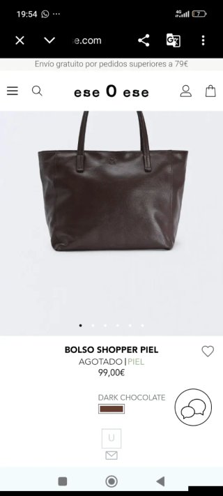 Bolso Shopper Piel Dark Chocol