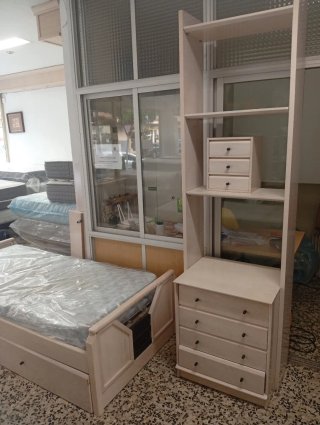 Cama nido de madera y colchónes de 90" de Ocasión
