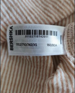 Blusa Bershka rayas beige y marrón