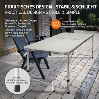 Mesa Plegable Aluminio + 4 Taburetes