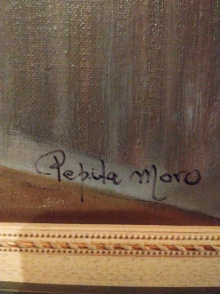 Óleo original Pepita Moro floral