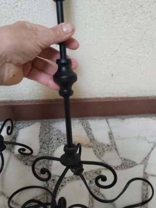2 Lámparas Forja Negra Mesilla