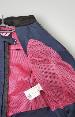 CHAQUETA DE MOTO VQUATRO DESIGN AZUL/ROSA TALLA L