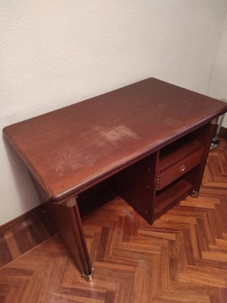 Mesa escritorio madera y metal