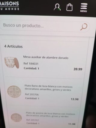 Mesita auxiliar redonda metal y madera