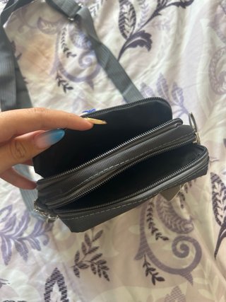 Bandolera negra y gris