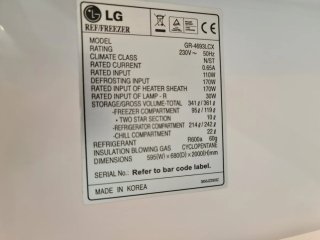 Nevera LG A+ Plata