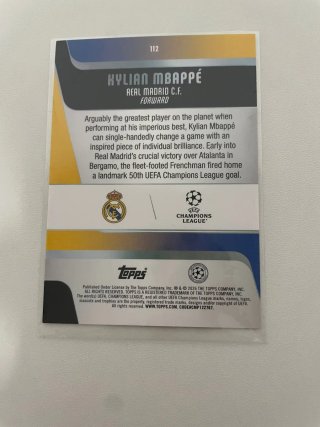 Cromo Kylian Mbappé Topps UEFA Champions League