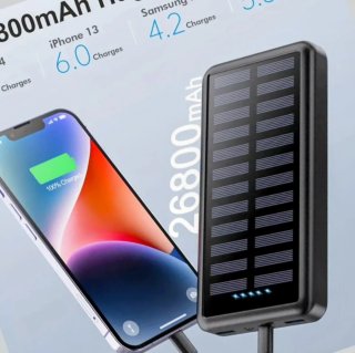 Power Bank Solar 26800mAh USB C Nueva a estrenar