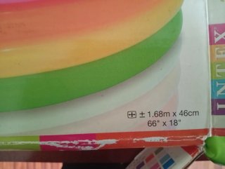 Piscina inflable Intex arcoíris 1.68m x 46cm