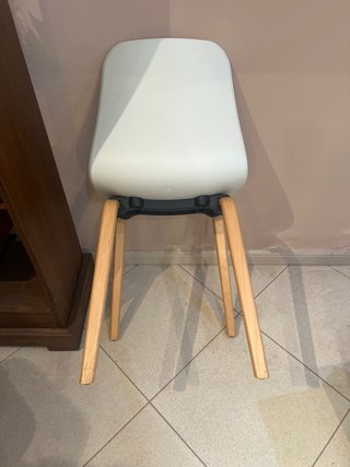 Pack 4 Sillas Plástico y Madera