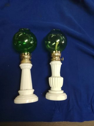 2 Lámparas de Aceite Decorativas Verdes