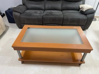Mesa de centro madera y cristal