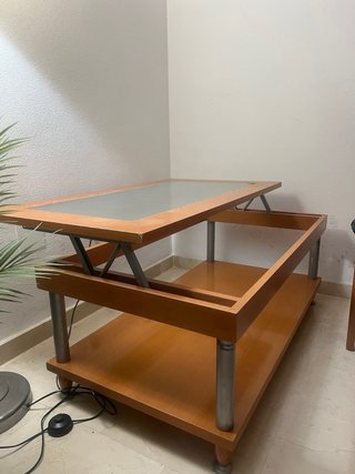 Mesa de centro madera y cristal