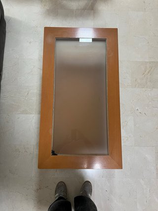 Mesa de centro madera y cristal
