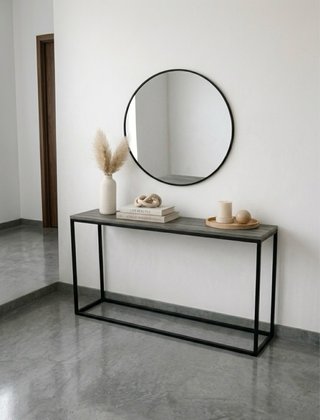 Consola recibidor metal y madera