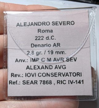 Denario Alejandro Severo 222 d.C.