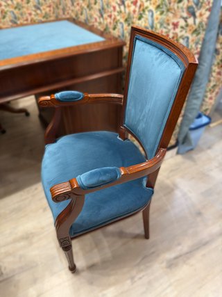 Conjunto Despacho Clásico Madera y Terciopelo