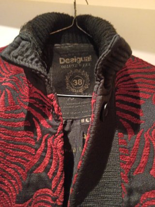Abrigo Desigual Rojo Talla 38