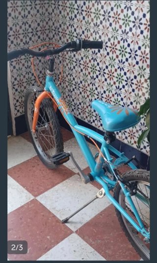 Bicicleta Infantil 20 B'Twin Azul y Naranja