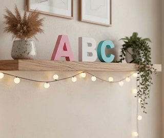 Letras 3D Decorativas Negras y Blancas