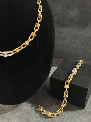 Pulsera estilo Tiffany en oro 18 kl y cz