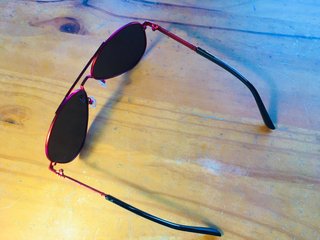 Gafas de Sol Aviador Rojo y Negro