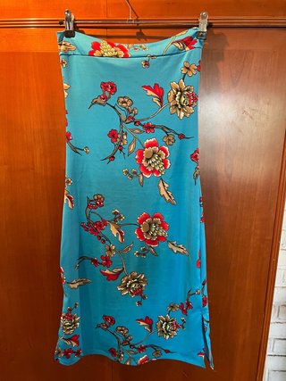 Vestido elástico floral estilo japonés