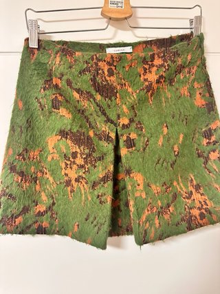Conjunto LUMINA cazadora y falda verde/naranja