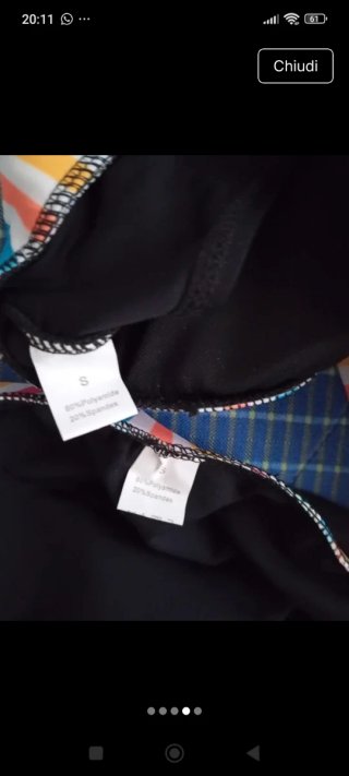 Bikini nero e multi colore nuovo.