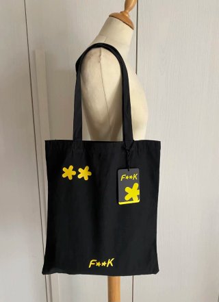 Borsa F**K nera in tessuto