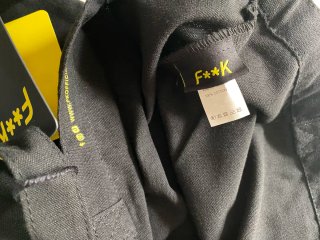 Borsa F**K nera in tessuto
