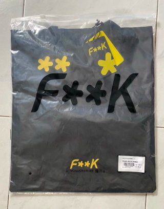 Borsa F**K nera in tessuto