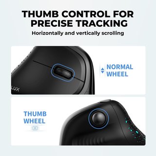 DELUX Seeker Ratón Ergonómico Vertical Inalámbrico
