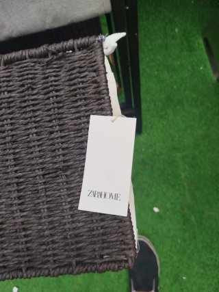 Cesto con asas plegale Zara Home Mimbre y Tela
