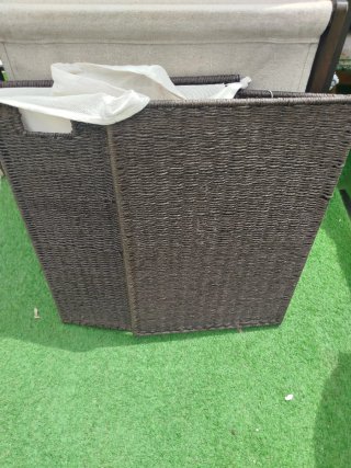 Cesto con asas plegale Zara Home Mimbre y Tela