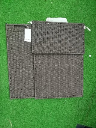 Cesto con asas plegale Zara Home Mimbre y Tela