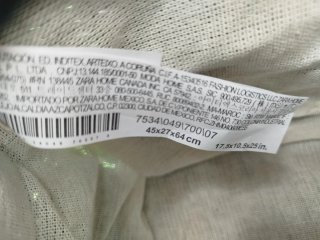 Cesto con asas plegale Zara Home Mimbre y Tela
