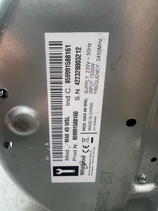 Microondas Whirlpool Serie Max