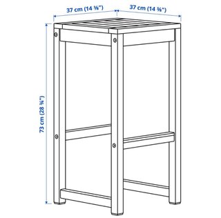 Mesa alta y 4 sillas de madera exterior Ikea