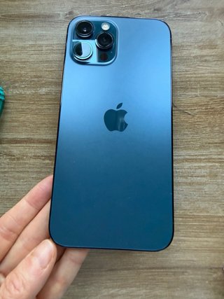iPhone 12 pro Max Azul Marino Funda y cable
