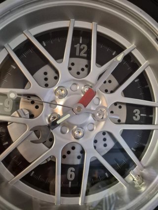 Reloj de Pared Diseño Llanta Coche