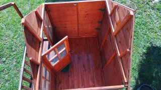 Caseta de jardín de madera para niños