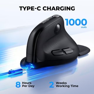 DELUX Seeker Ratón Ergonómico Vertical Inalámbrico