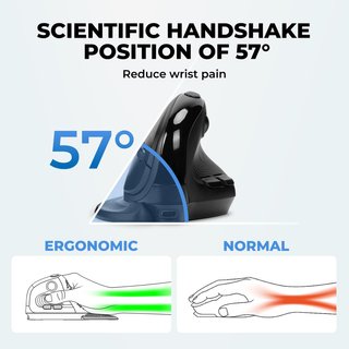 DELUX Seeker Ratón Ergonómico Vertical Inalámbrico