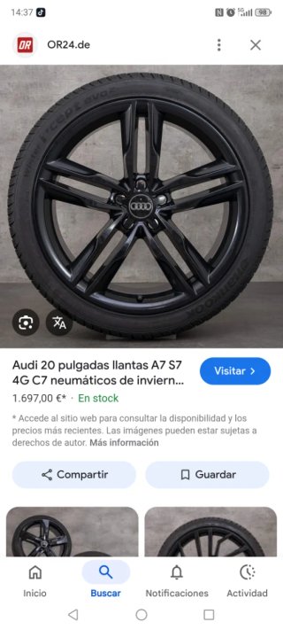 3 Llantas Audi Semi Nuevas