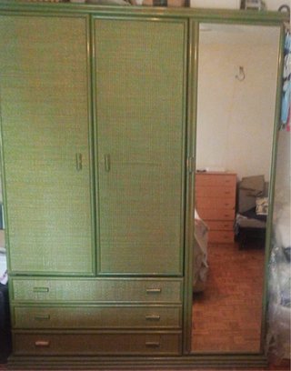Dormitorio mimbre matrimonio