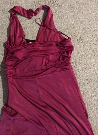 Vestido Mango Fucsia Fiesta