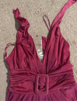 Vestido Mango Fucsia Fiesta