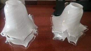 4 tulipas de cristal blancas
